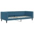 Sofá cama nido con cajones terciopelo azul 90x200