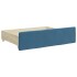 Sofá cama nido con cajones terciopelo azul 90x200