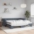 Sofá cama nido con colchón terciopelo gris oscuro 100x200