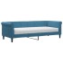 Sofá cama con colchón terciopelo azul 80x200