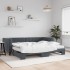 Sofá cama nido con colchón terciopelo gris oscuro 90x190