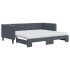 Sofá cama nido con colchón terciopelo gris oscuro 90x190