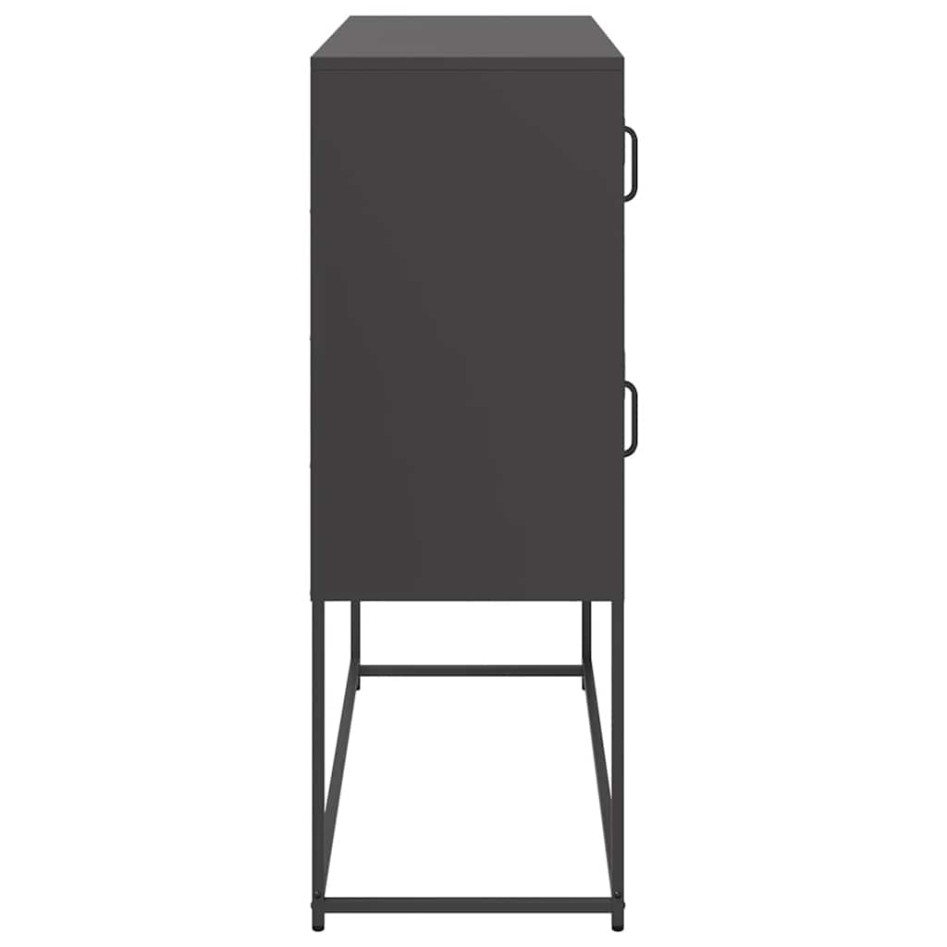 Aparador de acero laminado en frío negro 100,5x39x107