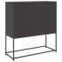Aparador de acero laminado en frío negro 100,5x39x107