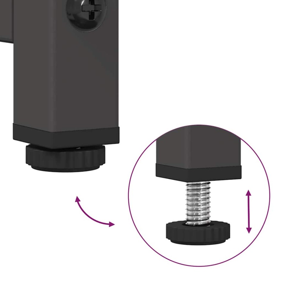 Aparador de acero laminado en frío negro 100,5x39x107