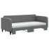 Sofá cama nido con colchón tela gris oscuro 80x200