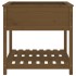 Jardinera con estante madera maciza pino marrón 82,5x82,5x81