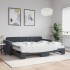 Sofá cama nido con colchón terciopelo gris oscuro 90x200