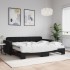 Sofá cama nido con colchón terciopelo negro 90x190