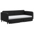 Sofá cama nido con cajones tela negro 90x200