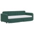 Sofá cama nido con cajones terciopelo verde oscuro 80x200