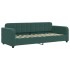 Sofá cama nido con cajones terciopelo verde oscuro 80x200