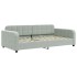 Sofá cama nido con cajones terciopelo gris claro 100x200