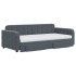 Sofá cama nido con cajones terciopelo gris oscuro 90x190