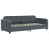 Sofá cama nido con cajones terciopelo gris oscuro 90x190