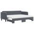 Sofá cama nido con colchón terciopelo gris oscuro 80x200