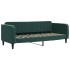 Sofá cama con colchón terciopelo verde oscuro 80x200