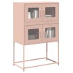 Aparador de acero rosa 68x39x107 cm