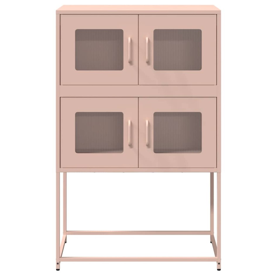 Aparador de acero rosa 68x39x107