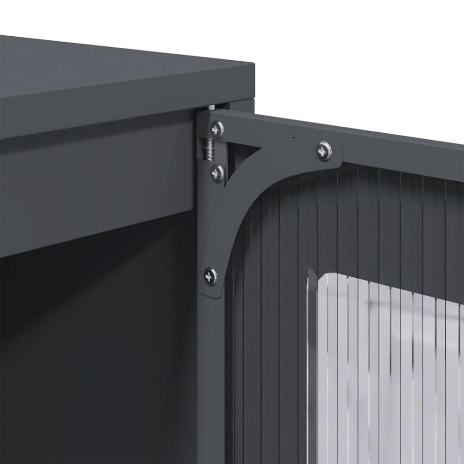 Aparador de acero gris antracita 68x39x123