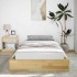 Estructura de cama sin colchón 80x200 cm madera maciza
