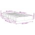 Estructura de cama sin colchón 80x200 cm madera maciza