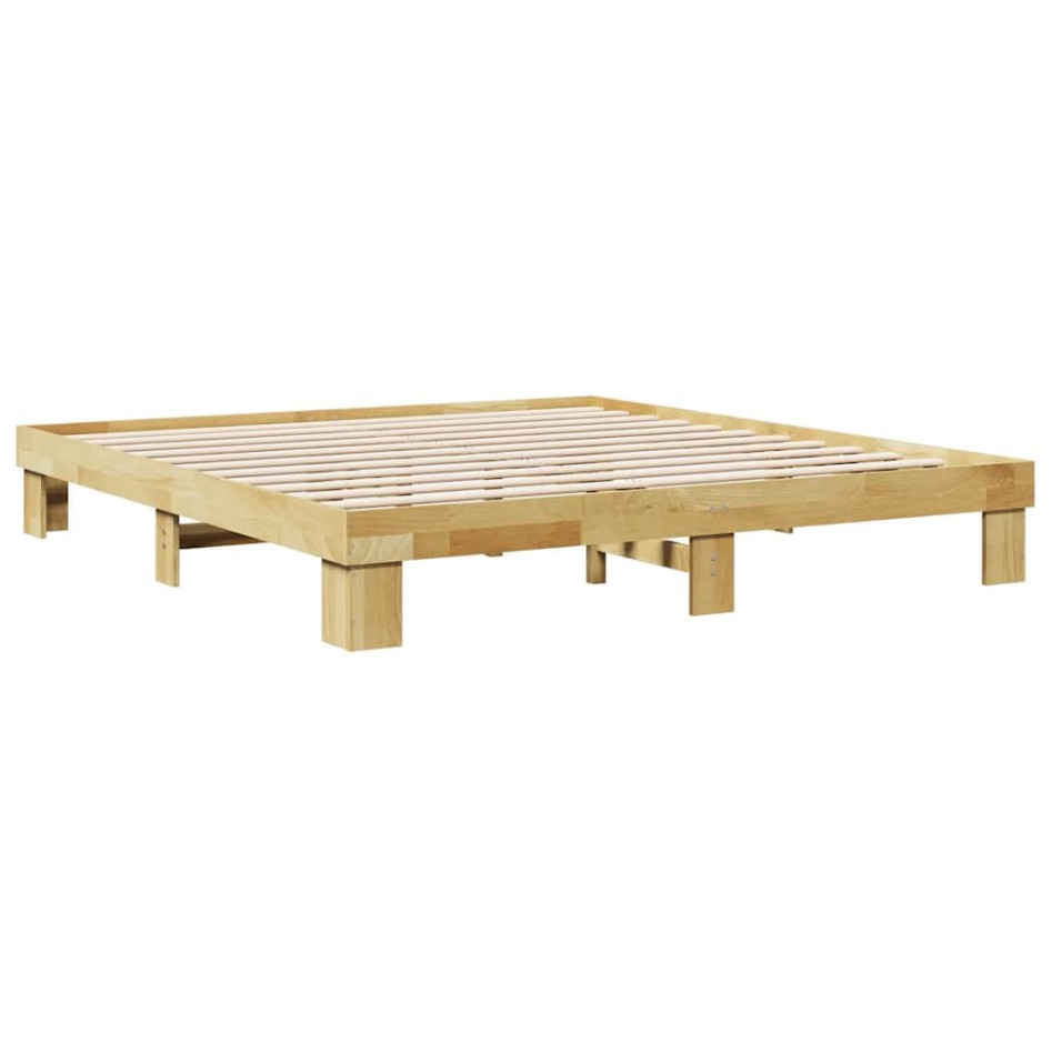 Estructura de cama sin colchón 200x200 cm madera maciza