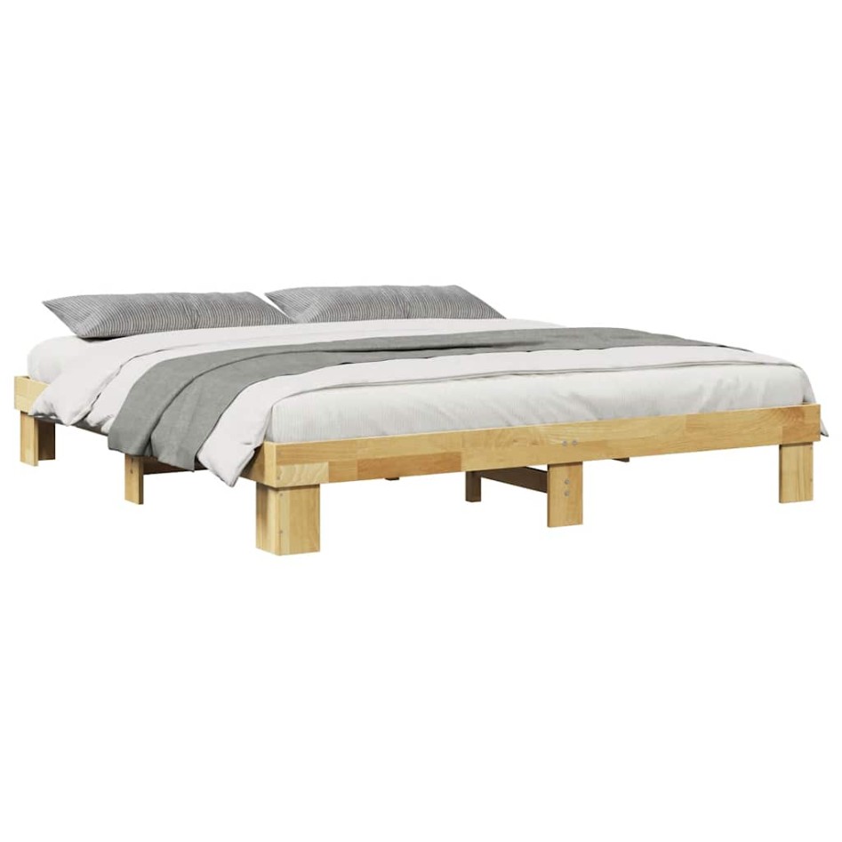 Estructura de cama sin colchón 200x200 cm madera maciza