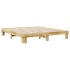 Estructura de cama sin colchón 200x200 cm madera maciza