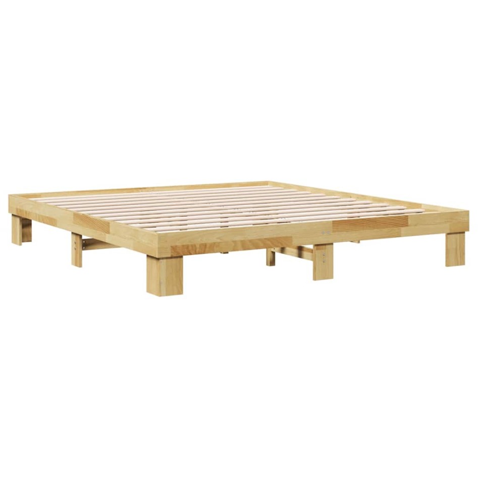 Estructura de cama sin colchón 200x200 cm madera maciza