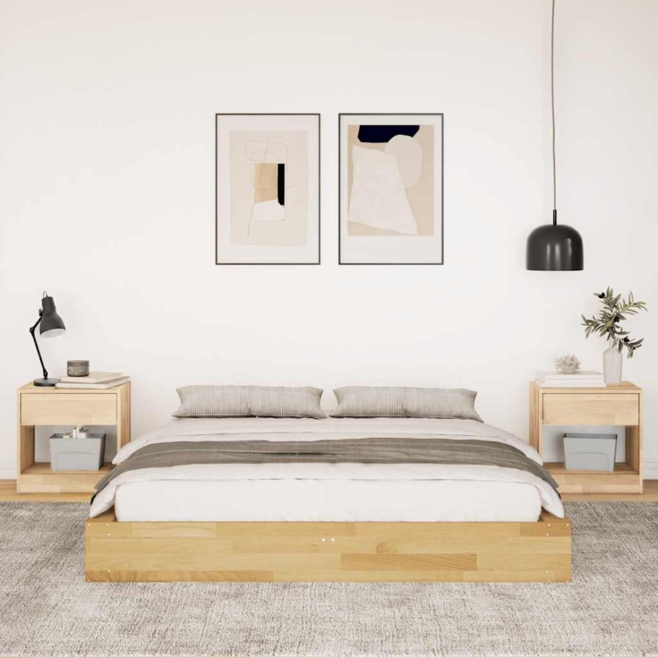 Estructura de cama sin colchón 160x200 cm madera maciza