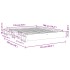 Estructura de cama sin colchón 135x190 cm madera maciza