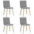 Sillas de comedor 4 unidades tela gris