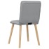Sillas de comedor 4 unidades tela gris