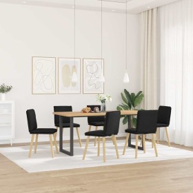 Sillas de comedor giratorias 6 unidades tela