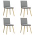 Sillas de comedor 4 unidades tela gris