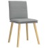 Sillas de comedor 4 unidades tela gris