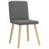 Sillas de comedor 6 unidades tela gris