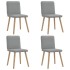 Sillas de comedor 4 unidades tela gris