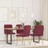 Sillas de comedor 4 unidades tela rojo
