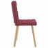 Sillas de comedor 4 unidades tela rojo