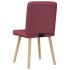 Sillas de comedor 4 unidades tela rojo