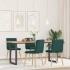Sillas de comedor 4 unidades tela verde