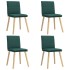 Sillas de comedor 4 unidades tela verde
