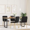 Sillas de comedor 4 unidades tela negras