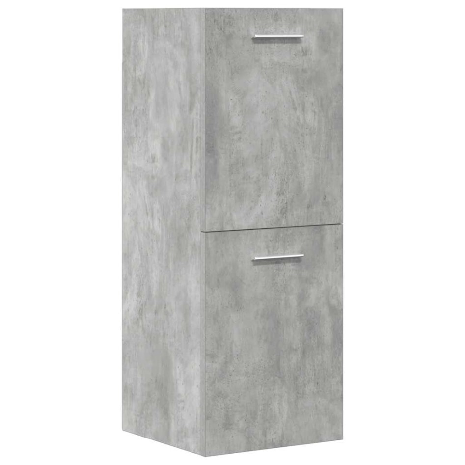 Set muebles de baño 5 piezas madera ingeniería gris
