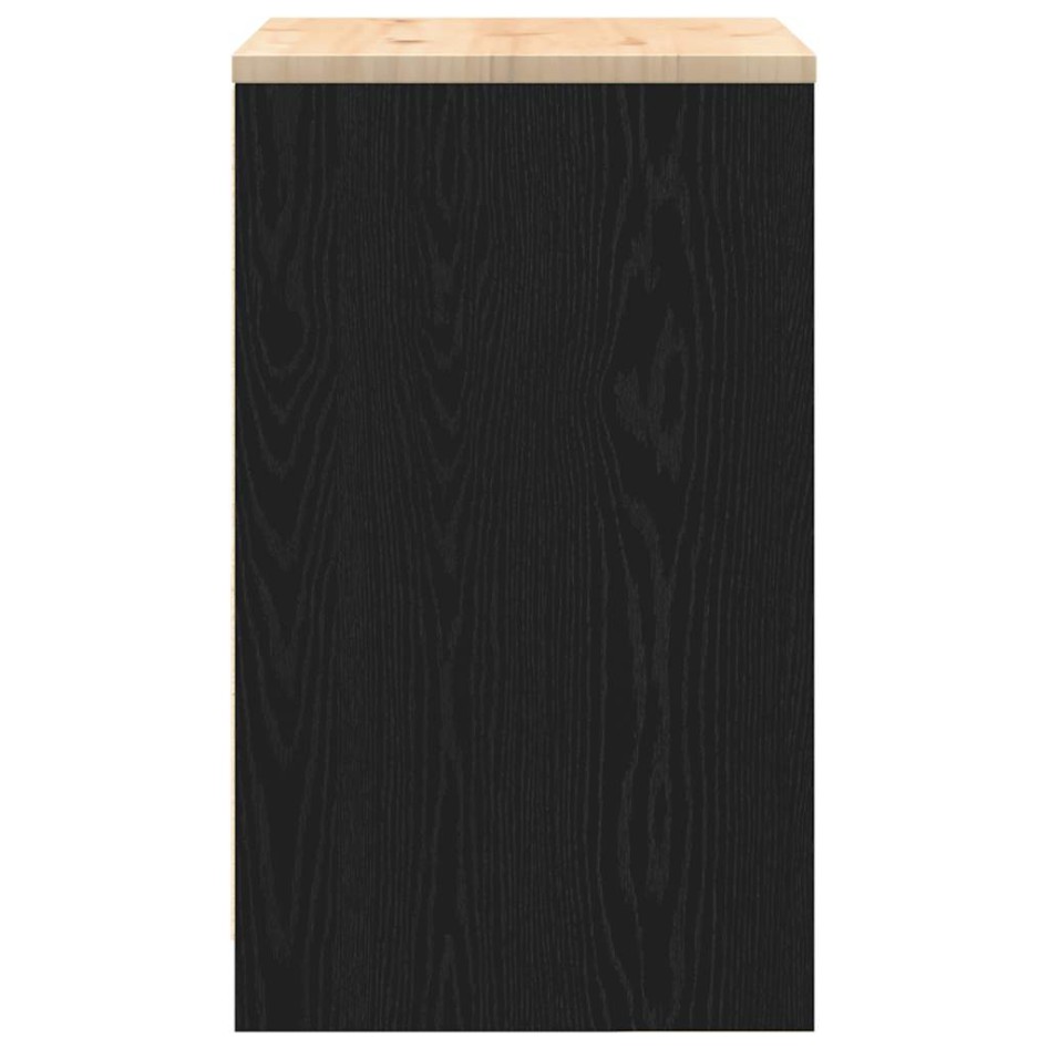 Armario de almacenamiento para garaje negro 60x51x85