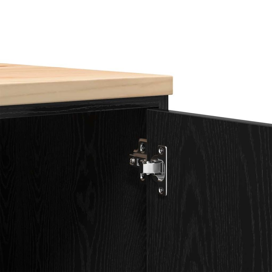 Armario de almacenamiento para garaje negro 60x51x85