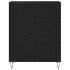 Aparador alto madera contrachapada negro 69,5x34x180