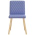 Sillas de comedor 4 uds tela azul